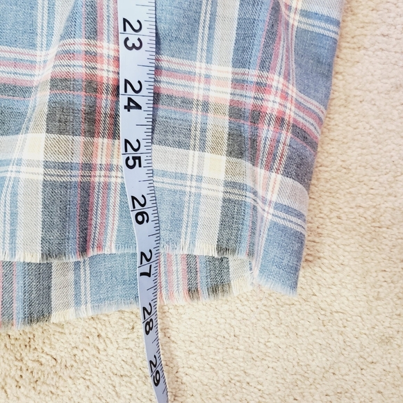 Revolve IRO Grunge Plaid Oversized Boho Raw Hem Festival Sleeveless Shirt XS - Picture 5 of 7